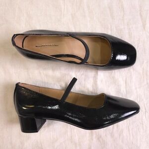 Madewell The Greta Pump crinkled patent leather - True Black/ Size 6.5/ NX092